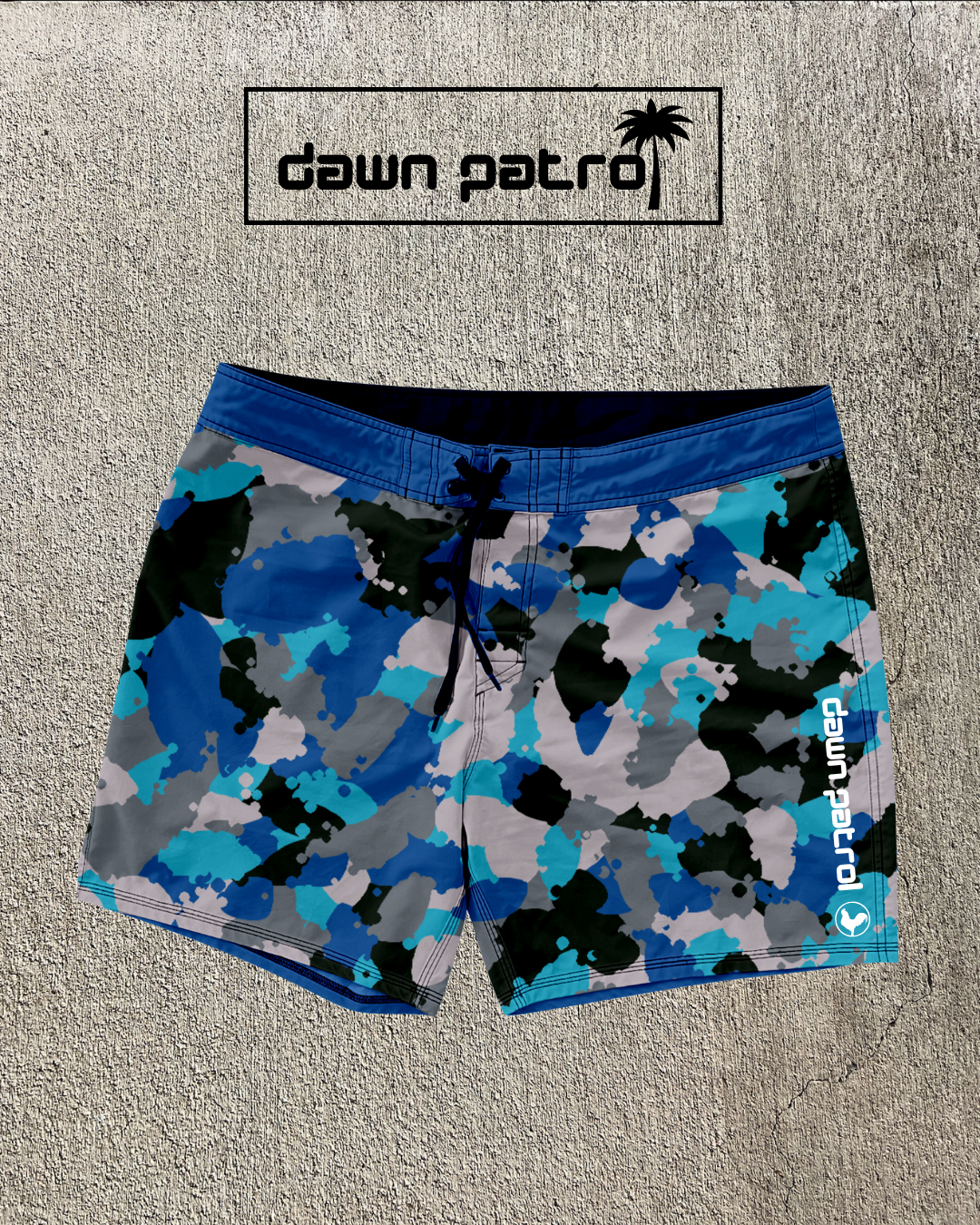 Classic BLUE CAMO dawn patrol shorts