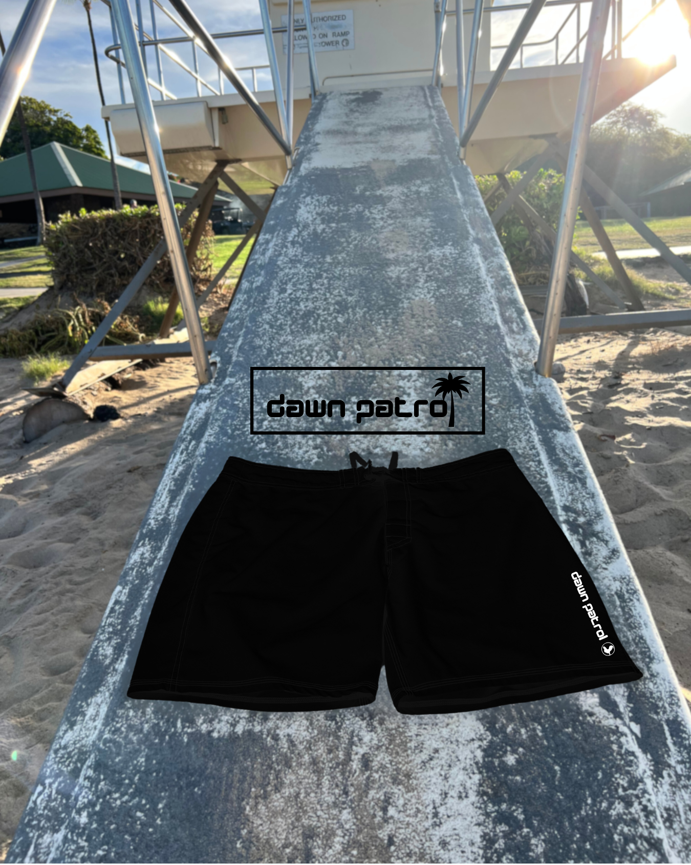 Classic BLACK dawn patrol shorts